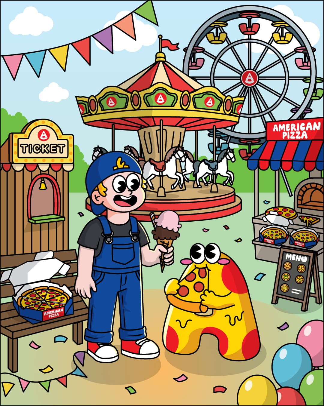 5월, 아피랑 마일즈 놀이동산 나들이 🍕🎡