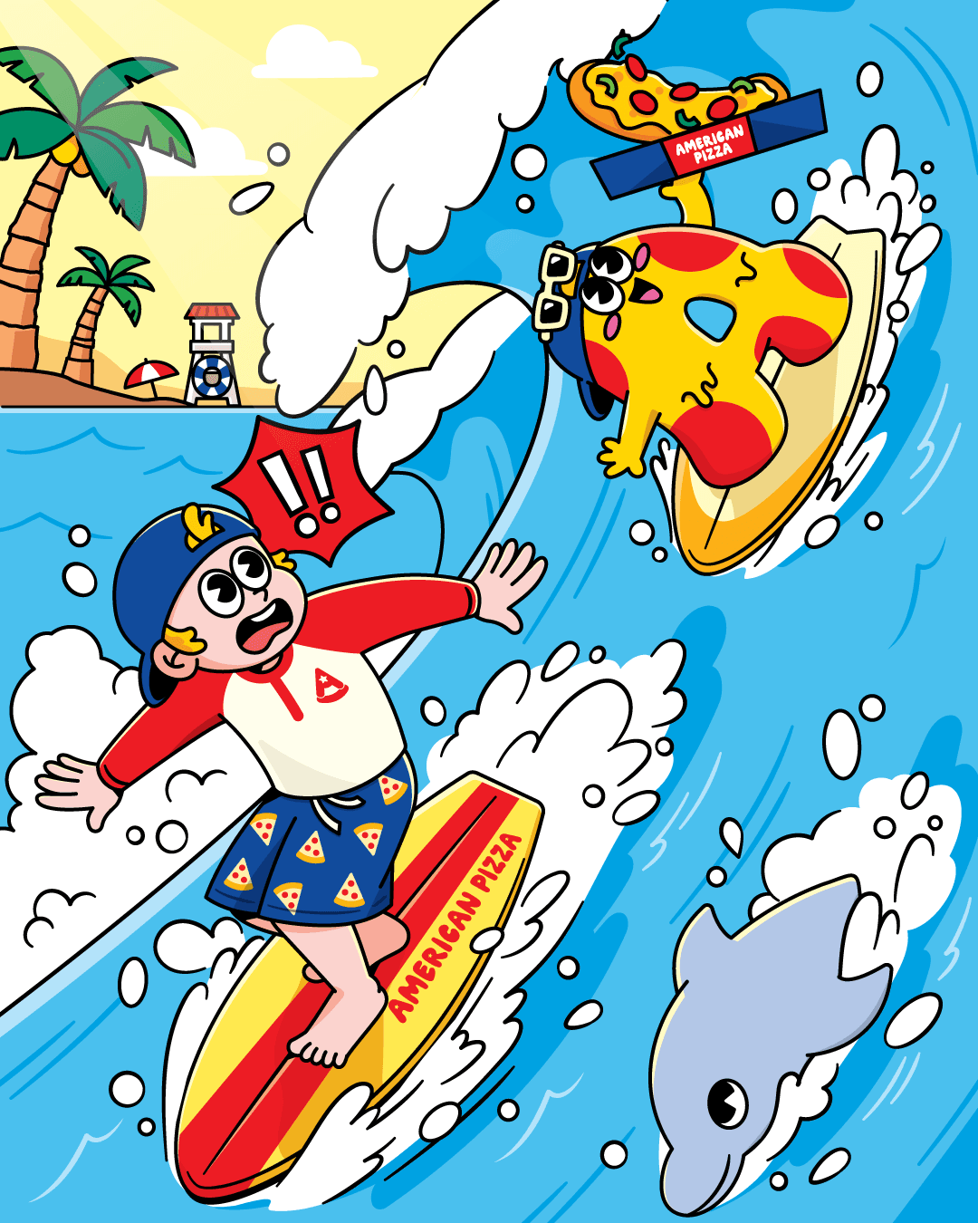 🌊🏄‍♂️ 8월 휴가도 아메리칸답게! 🍕