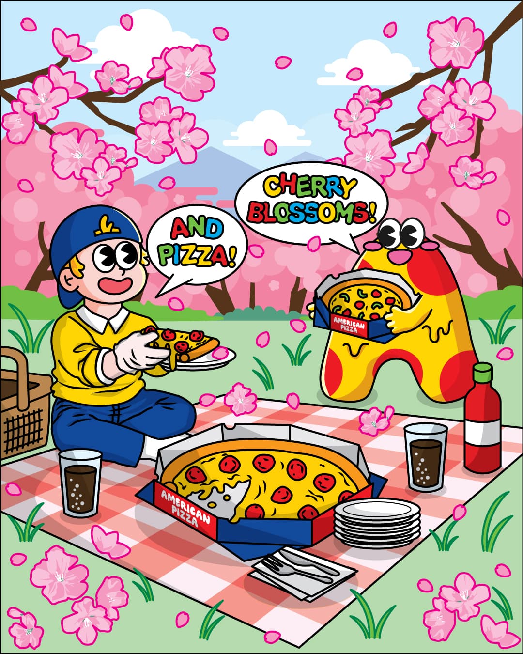 🌸 3월의 피크닉 : 벚꽃 그리고 피자 🍕